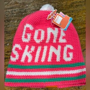Norway’s House of Hygge Hot Pink “Gone Skiing” Beanie Hat New